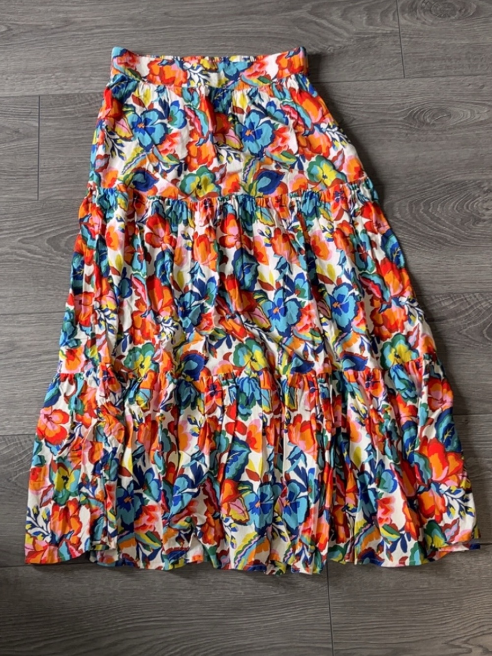Colourful Floral Maxi Skirt